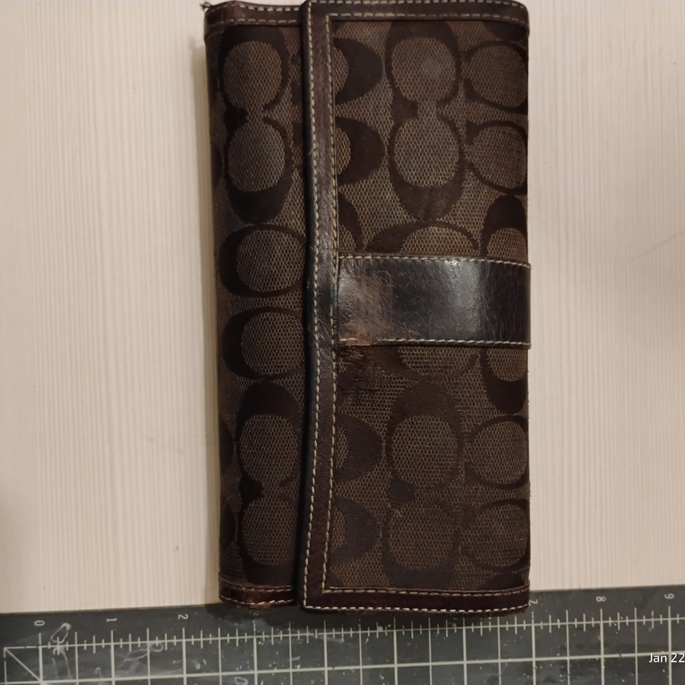 Coach Brown and Tan Wallet